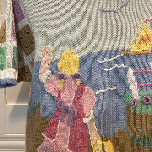 Vintage Artistic Multicolor Women's Cardigan. What a Masterpiece - Picture 15 of 16